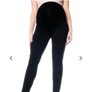 Black skinny secret belly fit ponte pant